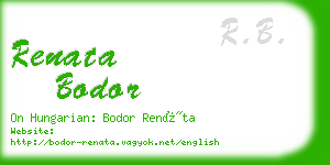 renata bodor business card